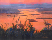 「英湾夕照」 三本 哲夫